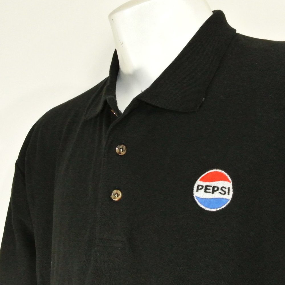 PEPSI Employee Uniform Polo Shirt Black NEW Size XL